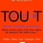Soirée – Festival Tout Cour(t) : Théâtre, débat, expo, échanges, drink – Mercredi 20 août 2025 de 19h à 22h15