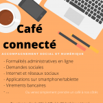 Café connecté : accompagnement social et numérique – Jeudi 31 août 2023 de 15h à 17h