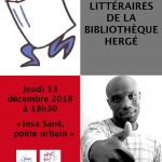 Retrouvez le catalogue et les photos d’Insa Sané, poète urbain : balade littéraire – Jeudi 13 décembre 2018 à 18h30